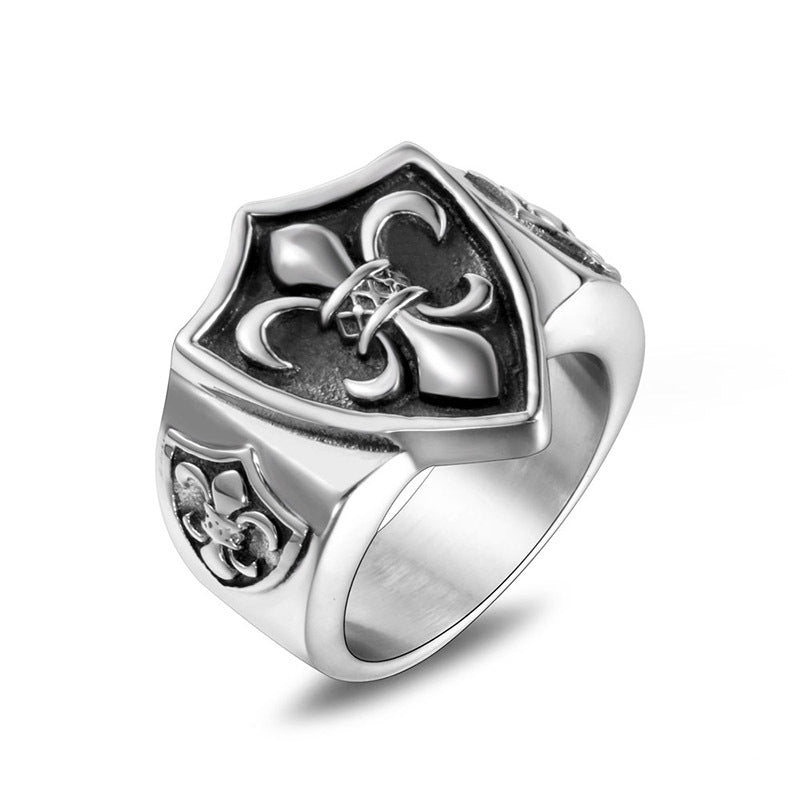 Fleur-de-Lis Silver Statement Ring
