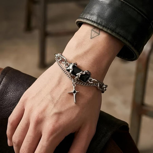 Astral Gemstone Star Chain Bracelet (4 Colors)