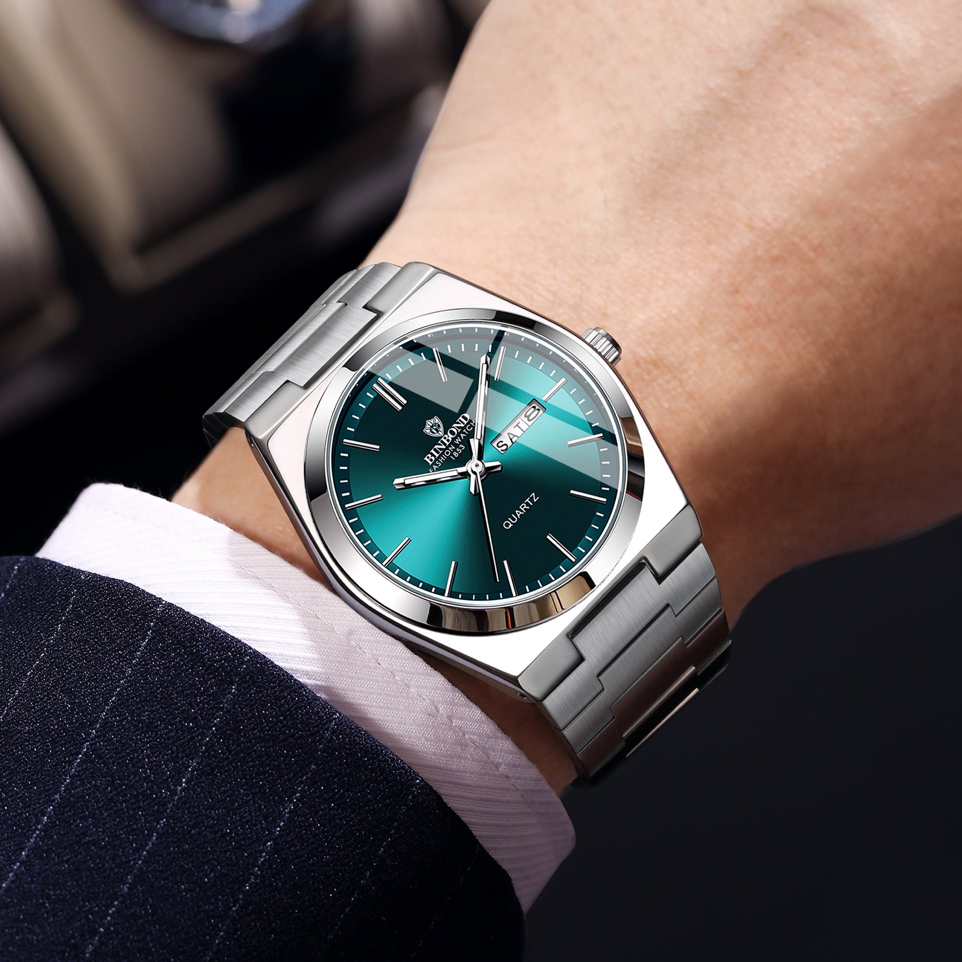 Sleek Dual Calendar Quartz Watch (11 variants)