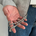 European and American hip-hop heavy metal double-layer cross pants chain, men's waist hanging chain, hip-hop street hardcore outfit