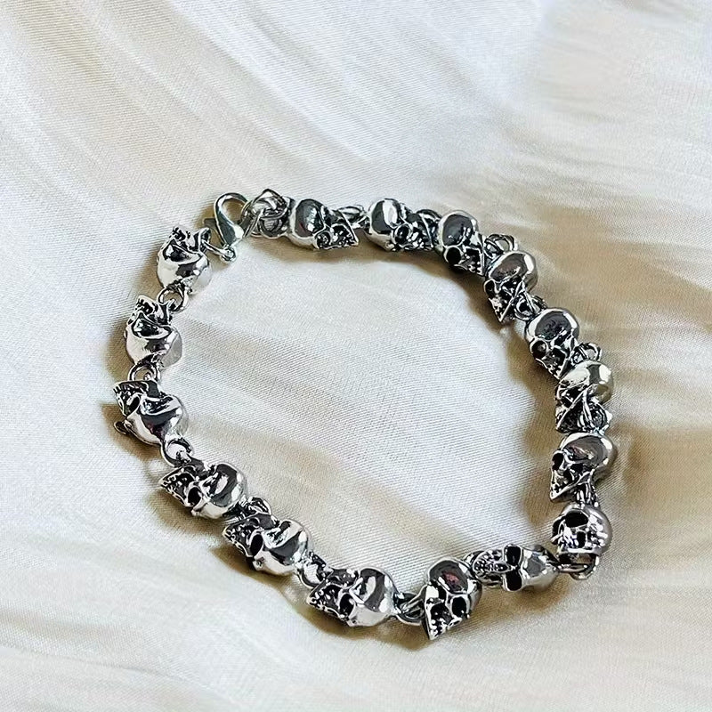 Vintage Skull Link Heavyweight Bracelet