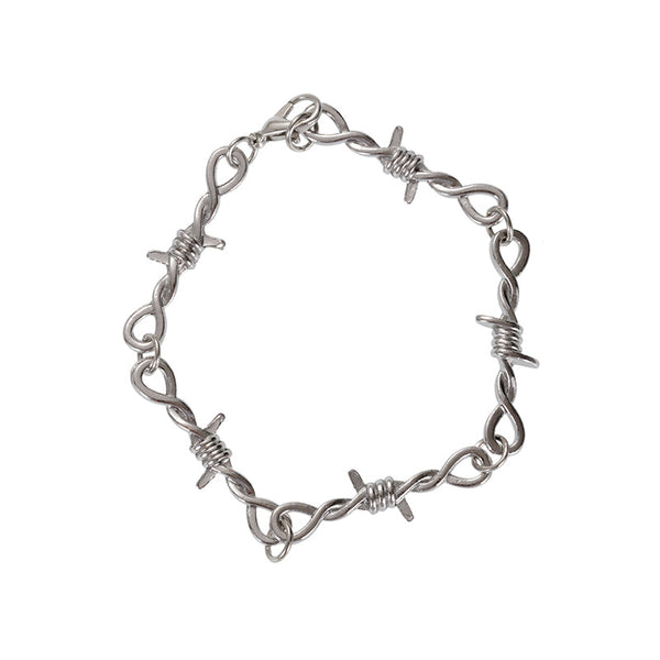 Barbed Wire Punk Chain Bracelet