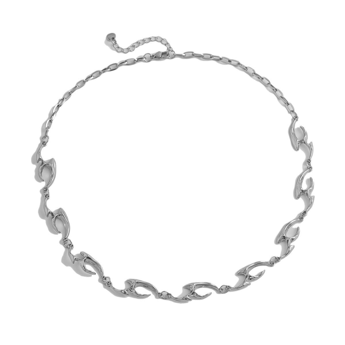 Irregular special-shaped metal necklaces, street hip-hop trends, men's and women's niche designs, high-end clavicle chain necklaces