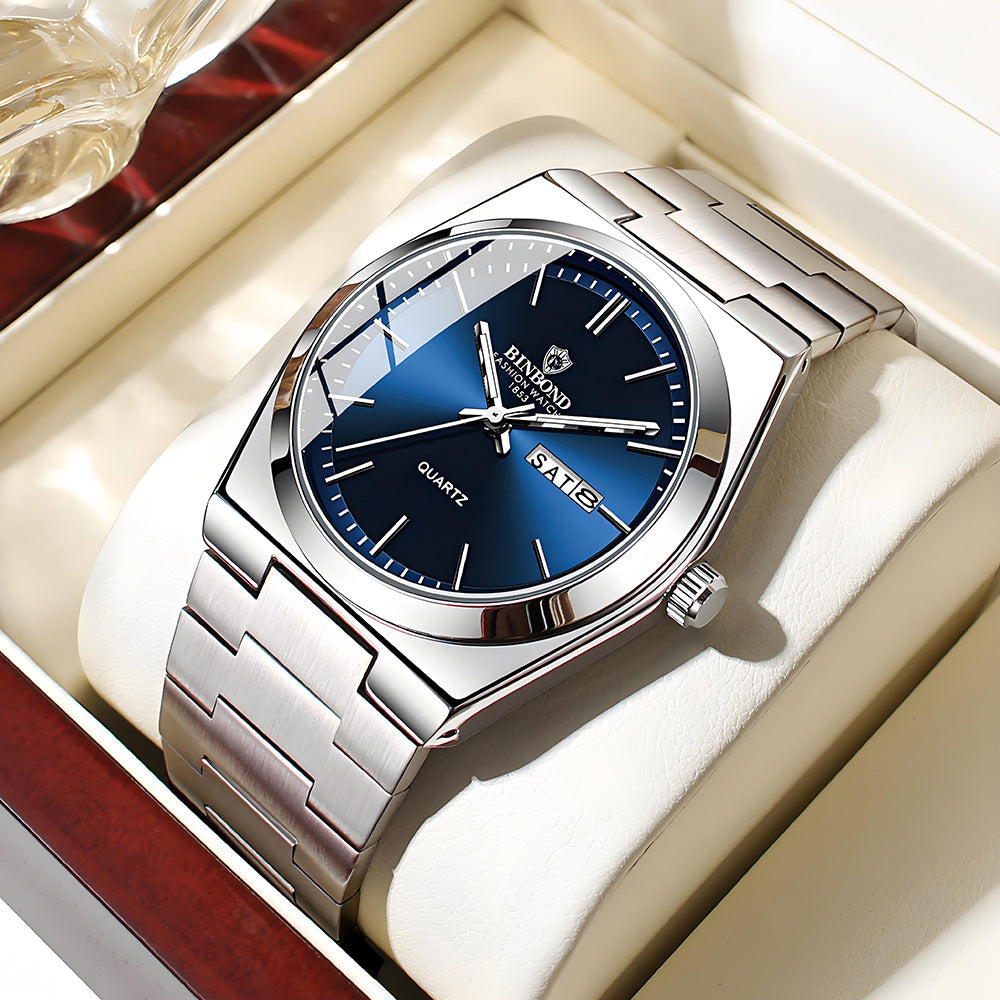 Sleek Dual Calendar Quartz Watch (11 variants)
