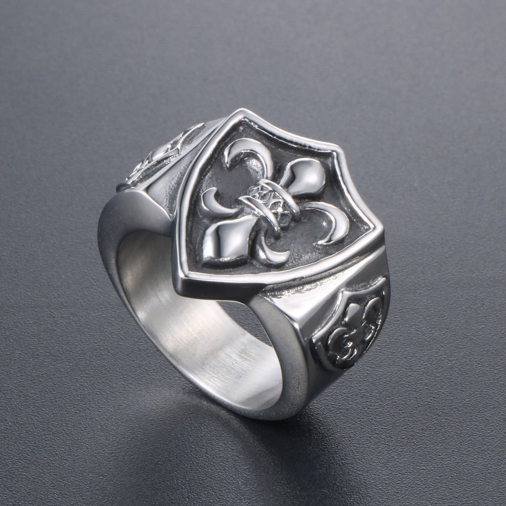 Fleur-de-Lis Silver Statement Ring