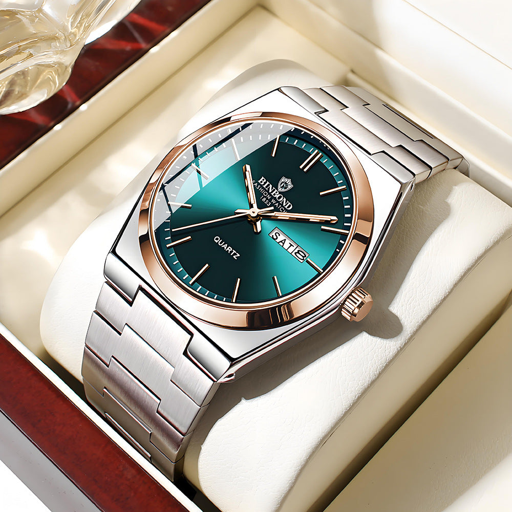 Sleek Dual Calendar Quartz Watch (11 variants)