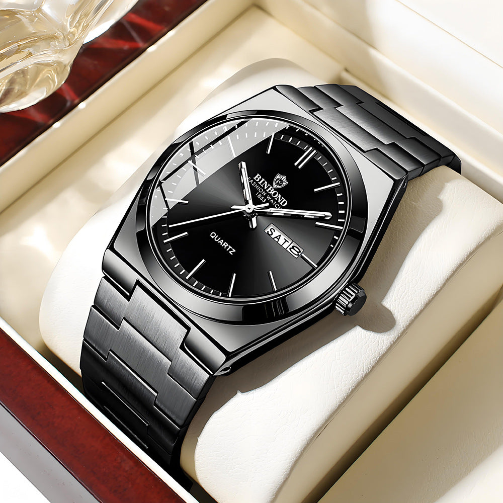 Sleek Dual Calendar Quartz Watch (11 variants)