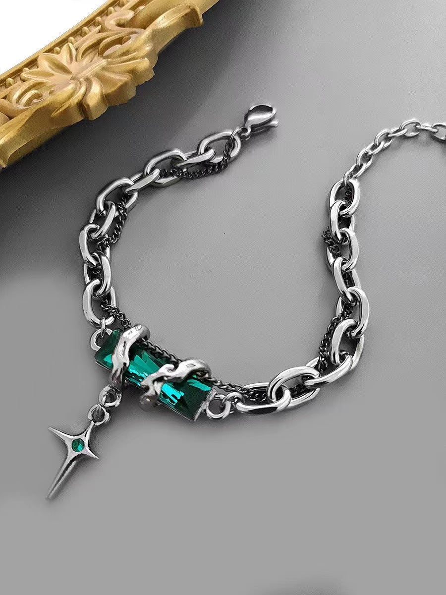 Astral Gemstone Star Chain Bracelet (4 Colors)