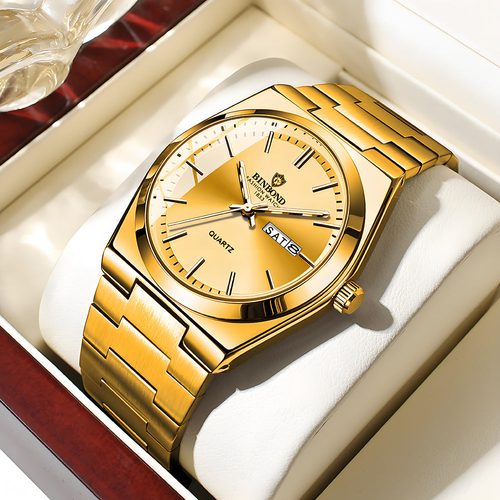 Sleek Dual Calendar Quartz Watch (11 variants)