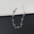 Vintage Fleur-de-Lis Charm Chain Bracelet
