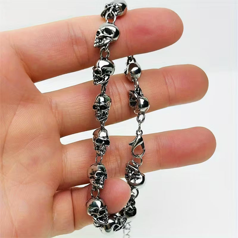 Vintage Skull Link Heavyweight Bracelet