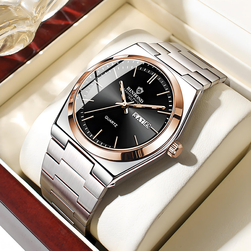 Sleek Dual Calendar Quartz Watch (11 variants)