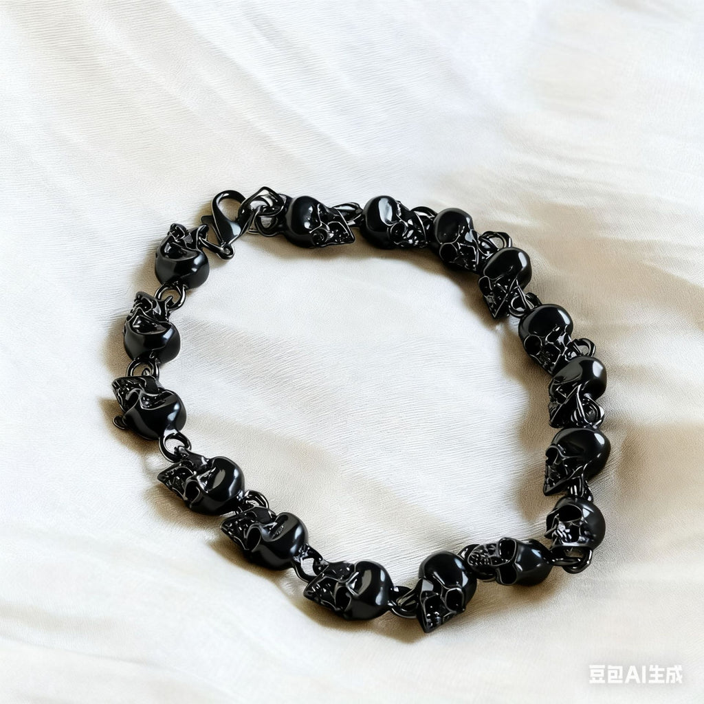 Vintage Skull Link Heavyweight Bracelet