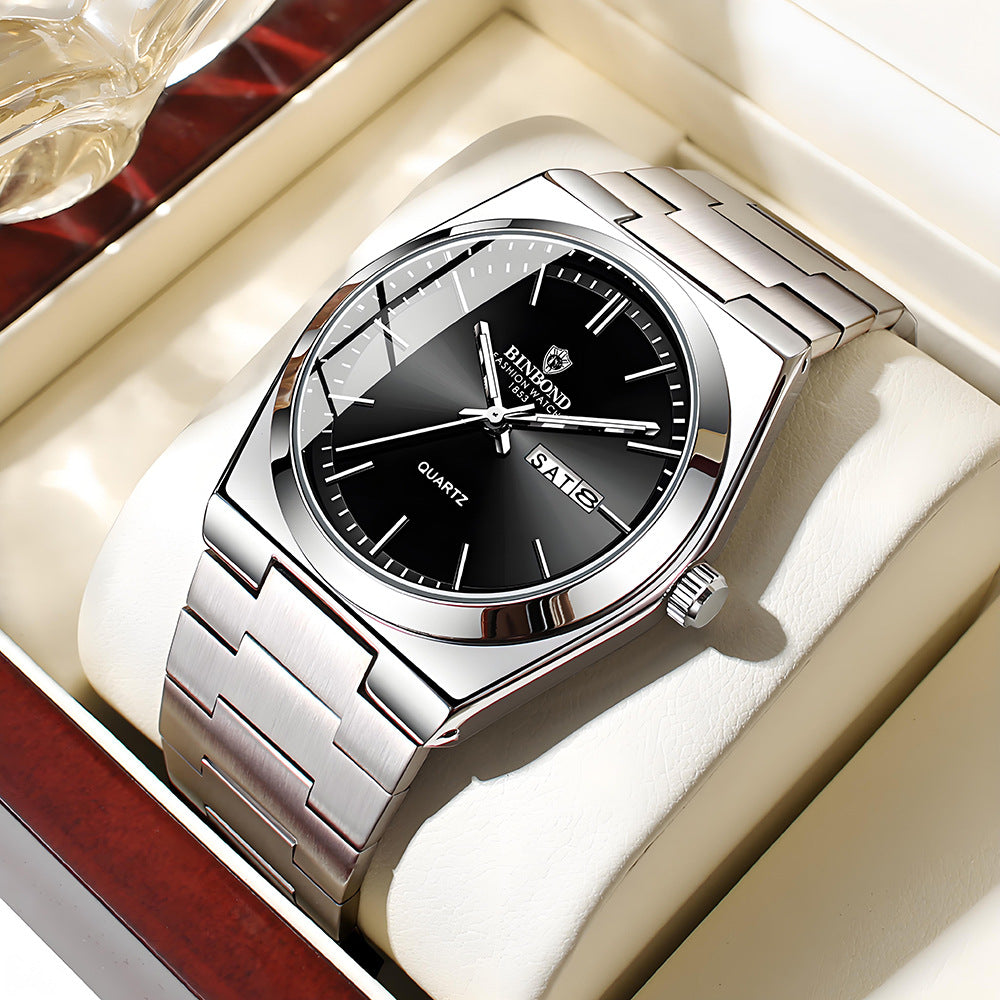 Sleek Dual Calendar Quartz Watch (11 variants)