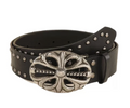 Boho Silver Studded Leather Belt