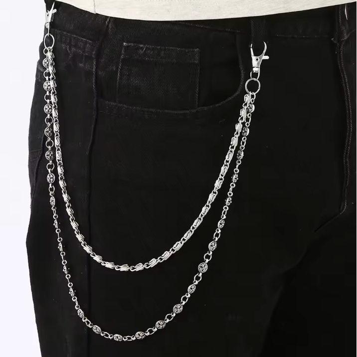 Harajuku Double-Layer Beaded Belt Chain
