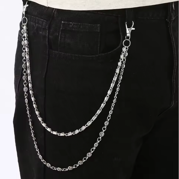 Harajuku Double-Layer Beaded Belt Chain